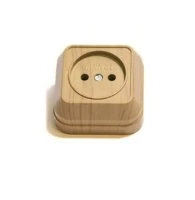 накладная дуб розетка б/з (квадрат) Makel 45302