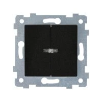 Мария Механизм выключателя двухклавишного скрытой установки со светоиндикацией С510-440 Антрацит Кунцево-Электро 110041