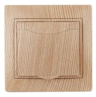 Розетка 2P+E Schuko с крышкой, 16А-250В, СУ, Plano, сосна, 1-203-11 Intro Б0030065