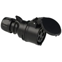 Розетка кабельная 32А/400V/3P+N+E/IP44, черная PCE 225-6x 00-00002648 Розетка кабельная 32А/400V/3P+N+E/IP44, черная PCE 225-6x 00-00002648