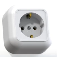 Валентина Розетка 1 пост наружная с заземлением белый РА16-638 Кунцево-Электро 7640