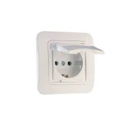 Lillium Розетка с крышкой белая Makel 70029