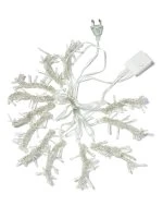 Гирлянда-Дождь  1,5х1,5м 144LED цвет свечения - мульти 1,5мм прозрачный провод 8 режимов свечения от 220V Космос KOC_CUR-V106