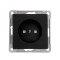 W59 Розетка скрытая без рамки черный бархат Systeme Electric RS16-151-6-86