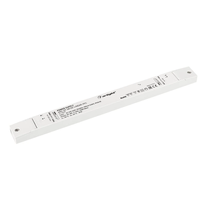 Блок питания ARV-SP-48150-LINEAR-PFC (48V, 3.125A, 150W) (, IP20 Пластик, 5 лет) Arlight 032629 Блок питания ARV-SP-48150-LINEAR-PFC (48V, 3.125A, 150W) (, IP20 Пластик, 5 лет) Arlight 032629