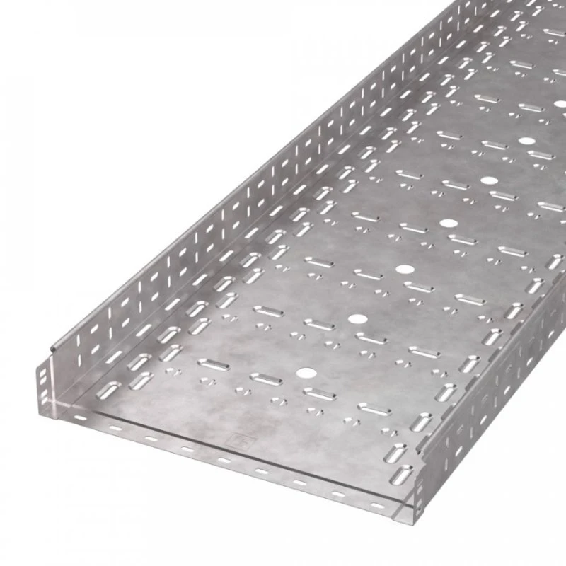 Лоток перфорированный Стандарт INOX (AISI 409) 500х80х3000 (1,0 мм) (6 м/уп) Промрукав PR16.2427