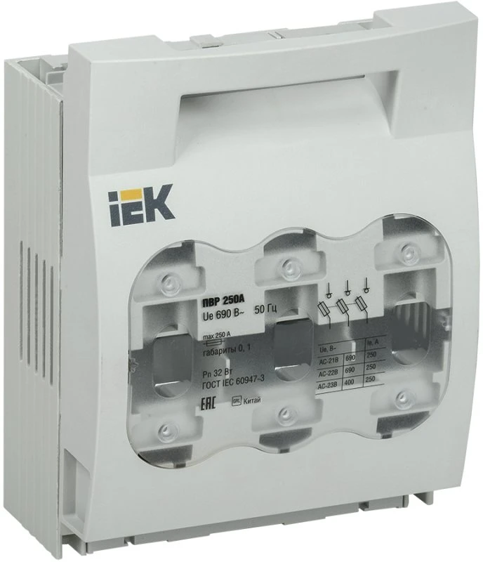 Предохранитель-выключатель-разъединитель 250А IEK SRP-20-3-250 Предохранитель-выключатель-разъединитель 250А IEK SRP-20-3-250