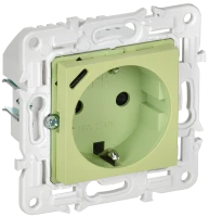 SKANDY Розетка с заземлением с защитными шторками 16А с USB C 18Вт SK-R17G мятный IEK SK-R14-16-U14-018-K06