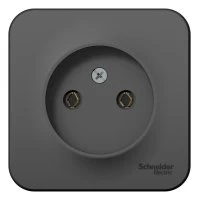 BLANCA  розетка наружная  без заземления без шторок, 16А, 250В, антрацит Systeme Electric BLNRA000106