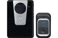 Звонок беспроводной Трио 32 мелодии, дальность 150 м, с регулятором громкости, настольно-настенный, 4-тональная полифония, брызгозащищенная кнопка IP44, 3ААх1,5В Тритон ТР-02Б 00000000572