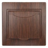 Розетка однофазная скрытого монтажа, в рамку с заземлением без шторок венге с крышкой 16А 250В IP20 1-203-10 Intro Plano Б0053900