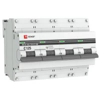 Автоматический выключатель ВА 47-100 4P 125А (C) 10kA PROxima EKF mcb47100-4-125C-pro