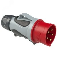 Вилка кабельная 32А/400V/3P+N+E/IP44 GRIP, безвинтовое подключение PCE 0253-6tt  00-00022844