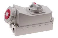 Розетка настенная с выключателем и механической блокировкой 32A/400V/3P+E/IP67 INPIN CA5605 00-00036000