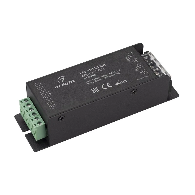 Усилитель ARL-5022-DIM (12-24V, 1x25A, 300-600W) (ARL, IP20 Металл, 2 года) Arlight 027142 Усилитель ARL-5022-DIM (12-24V, 1x25A, 300-600W) (ARL, IP20 Металл, 2 года) Arlight 027142