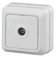 Розетка TV одиночная, ОУ, Quadro, б.м.п., белый, 2Э-301-01 Intro Б0038872