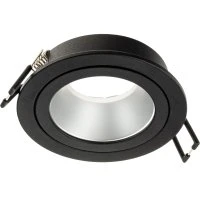 Светильник встраиваемый, ARTIN, скрытая лампа, круг, 92х92х40мм, монтажное отверстие 80х80мм, GU5.3, алюминий, черный, 51416 9, Ritter RITTER