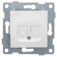 Розетка компьютерная и телефонная RJ45, RJ12 Ugra, механизм, белый GUSI ELECTRIC С11КТ-001 Розетка компьютерная и телефонная RJ45, RJ12 Ugra, механизм, белый GUSI ELECTRIC С11КТ-001