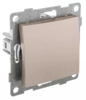 Выключатель самовозвратный Bravo 1кл, механизм, 10А, 250В, шампань GUSI ELECTRIC С10В6-027