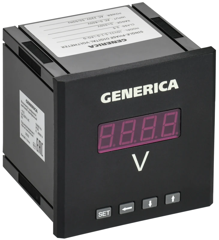 Вольтметр цифровой щитовой однофазный 96х96мм LED GENERICA IEK IDV21-5-1-0-LED-G Вольтметр цифровой щитовой однофазный 96х96мм LED GENERICA IEK IDV21-5-1-0-LED-G