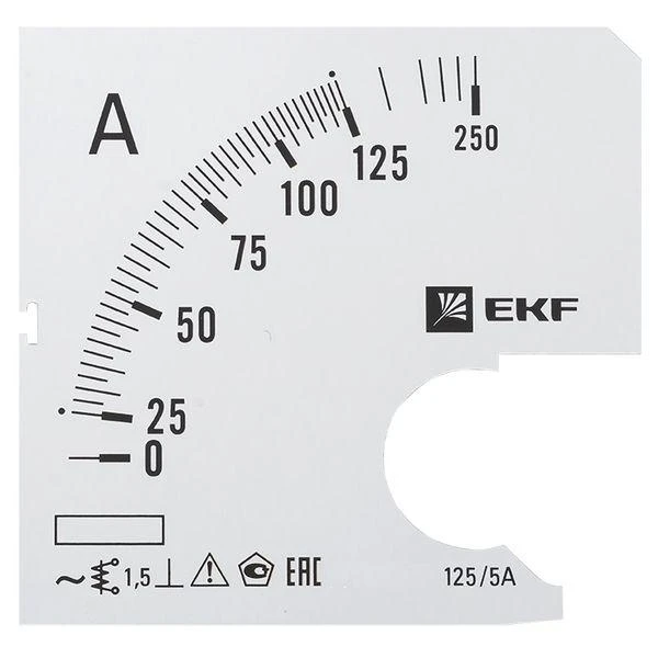 Шкала сменная для A961 125/5А-1,5 PROxima EKF s-a961-125 Шкала сменная для A961 125/5А-1,5 PROxima EKF s-a961-125