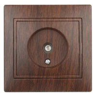 Розетка TV одиночная, СУ, Plano, венге, 1-301-10 Intro Б0030080