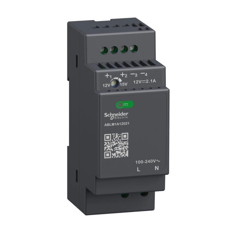 ABL MODICON модульный блок питания 12В, 25Вт Schneider Electric ABLM1A12021 ABL MODICON модульный блок питания 12В, 25Вт Schneider Electric ABLM1A12021