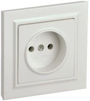 BRITE Розетка 1 пост без заземления без защитных шторок 10А в сборе РСР10-1-0-БрЖ жемчуг IEK BR-R10-10-K36-F