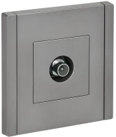 FORTE&PIANO Розетка TV проходная FP529 сталь IEK FP-A10-P-K46