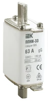Плавкая вставка предохранителя ППНИ-33, габарит 00С, 63А IEK DPP11-063