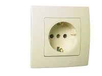 Lillium Natural Kare Розетка с/у с з/к  кремовая. 250В 16А Makel 32010028