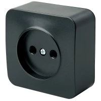 Розетка одноместная б/з 250В 10А серия София черный STEKKER MST10-11-02 49313