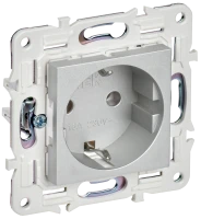 SKANDY Розетка с заземлением без защитных шторок 16А SK-R05S серебряный IEK SK-R11-16-K23