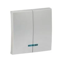 Валенсия лицевая панель выключателя 2-кл. с индикатором 10А сталь EKF ESV10-L-123-30 Валенсия лицевая панель выключателя 2-кл. с индикатором 10А сталь EKF ESV10-L-123-30