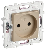 SKANDY Розетка без заземления с защитными шторками 10А SK-R01Sa песочный IEK SK-R13-10-K98