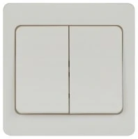 Выключатель двойной, 10А-250В, IP20, СУ, белый Intro 7-104-01 Style Б0060617