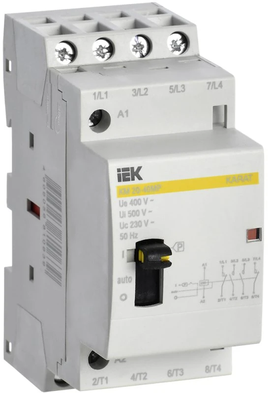 Контактор модульный с ручным упр. КМ20-40МР AC KARAT IEK MKK12-20-40 Контактор модульный с ручным упр. КМ20-40МР AC KARAT IEK MKK12-20-40