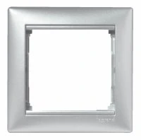 VALENA Рамка 1 пост горизонтальная алюминий Legrand/Daccord 770151