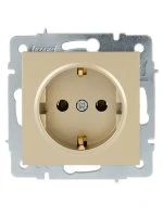VESNA Розетка с/з ПБТ золото Lezard 742-3688-122B