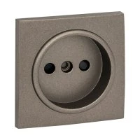 Валенсия лицевая панель розетки 1-местной б/з 10 А графит с защ. штор. EKF ESR10-L-022-60