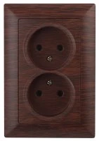 Розетка однофазная скрытого монтажа, в рамку без шторок венге 16А 250В IP20 4-204-10 Intro Solo Б0053672