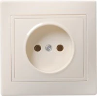 КВАРТА Розетка без заземления без шторок бежевая в сборе IEK ERK13-K33-10-DM