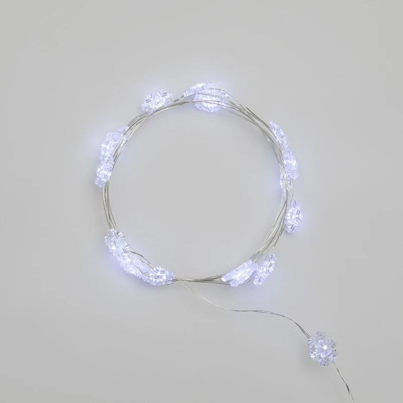 Гирлянда Снежинки, 2 м, 20 диодов, белый Neon-Night 303-010 Гирлянда Снежинки, 2 м, 20 диодов, белый Neon-Night 303-010