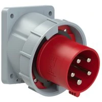 Вилка встраиваемая наклонная 63A/400V/3P+N+E/IP67, фланец 100x112 PCE 735-6 00-00002295