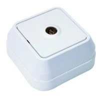 Розетка наружная телевизионная TV белая Makel 45107