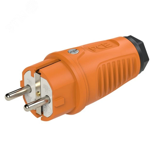 Вилка каб 16A/250V/2P+E/IP54 корпус оранжевый, маркер черный PCE 0511-os 00-00027005 Вилка каб 16A/250V/2P+E/IP54 корпус оранжевый, маркер черный PCE 0511-os 00-00027005