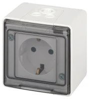 Розетка Эксперт 11-2501-01 2P+E IP55, 16A-250В, ОУ, белый ЭРА Б0063294
