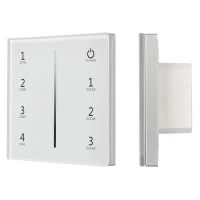 Панель Sens SMART-P29-DIM White (230V, 4 зоны, 2.4G) (ARL, IP20 Пластик, 5 лет) Arlight 027103