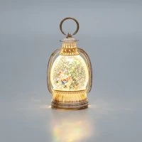 Светильник декоративный Фонарик с эффектом снегопада и подсветкой 7,8х12,8х6,4см теплый белый питание от 2хААА не в комплекте Neon-Night 501-183