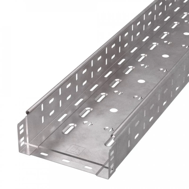 Лоток перфорированный Стандарт INOX (AISI 409) 200х80х3000 (0,8 мм) (6 м/уп) Промрукав PR16.2418